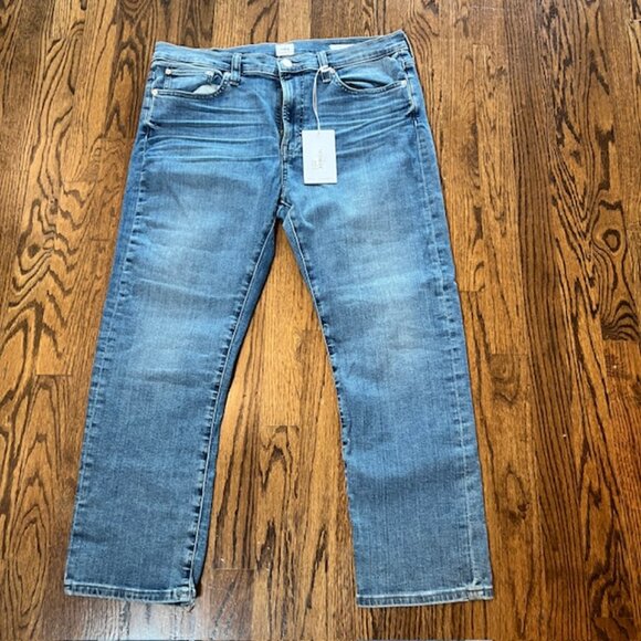 Edwin (Anthropologie) Elin Crop Straight Jeans Women’s 32 Ambition Wash - Picture 2 of 10